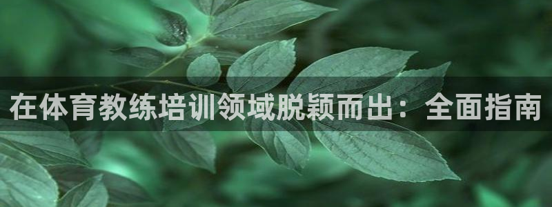 耀世游戏：在体育教练培训领域脱颖而出：全面指南